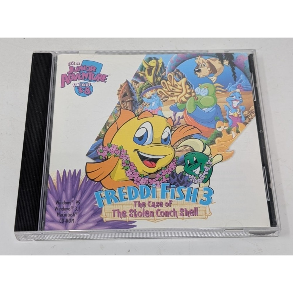 Freddi Fish 3 The Case of the Stolen Conch Shell Windows 95/3.1 Mac 1998 CD-ROM